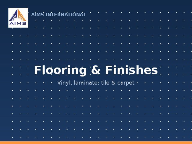 Flooring & Finishes